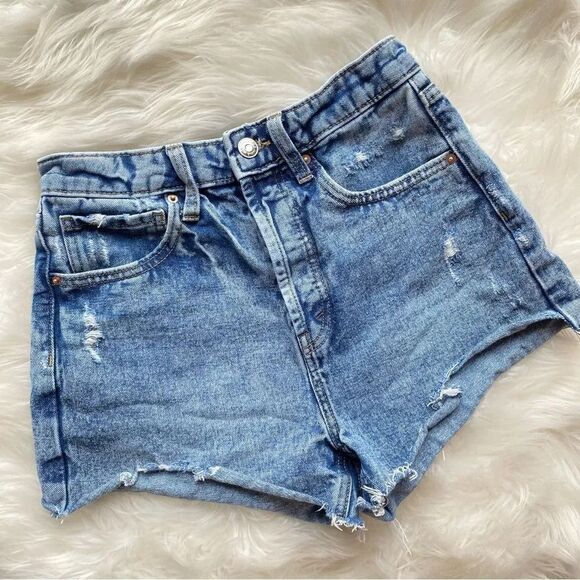 Highest Rise Cutoff Denim Shorts - Picture 1 of 6